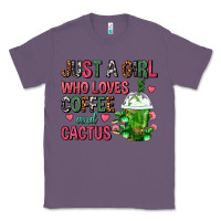 Lavender Just A Girl Who Loves Coffee And Cactus Frappe Classic Tee - FaDigitalArtStudio