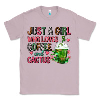 Lilac Just A Girl Who Loves Coffee And Cactus Frappe Classic Tee - FaDigitalArtStudio