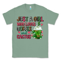 Sage Just A Girl Who Loves Coffee And Cactus Frappe Classic Tee - FaDigitalArtStudio