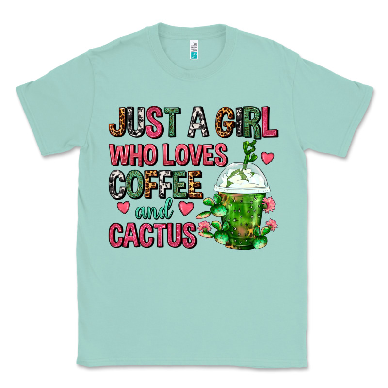 Just A Girl Who Loves Coffee And Cactus Frappe Classic Tee by FaDigitalArtStudio | Teevron