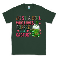 Sports Green Just A Girl Who Loves Coffee And Cactus Frappe Classic Tee - FaDigitalArtStudio