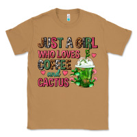 Toasted Coconut Just A Girl Who Loves Coffee And Cactus Frappe Classic Tee - FaDigitalArtStudio