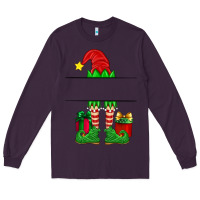 Plum christmas elf custom name Long Sleeve Tee - Artiststas