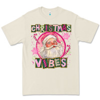 Bone Pink Christmas Vibes Santa Premium Tee - FaDigitalArtStudio