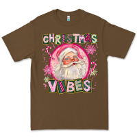 Cacao Pink Christmas Vibes Santa Premium Tee - FaDigitalArtStudio