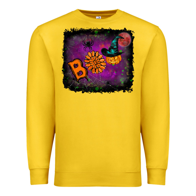 Boo Gemstone Halloween Pumpkin Premium Sweatshirt by RanaPortraitStore | Teevron