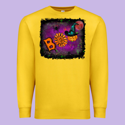 Boo Gemstone Halloween Pumpkin Premium Sweatshirt Designed By Ranaportraitstore