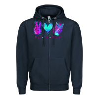 Navy Peace Love Mermaid Zipper Hoodie - Jasminsmagicworld