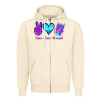 Sandshell Peace Love Mermaid Zipper Hoodie - Jasminsmagicworld