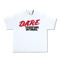 White d.a.r.e Urban Heavy Tee - linhVisuals