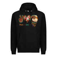 Black Peace Love Guinea Pigs Premium Hoodie - Jasminsmagicworld