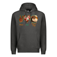 Charcoal Heather Peace Love Guinea Pigs Premium Hoodie - Jasminsmagicworld