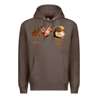 Coffee Peace Love Guinea Pigs Premium Hoodie - Jasminsmagicworld