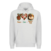 Dove Grey Peace Love Guinea Pigs Premium Hoodie - Jasminsmagicworld
