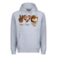 Heather Grey Peace Love Guinea Pigs Premium Hoodie - Jasminsmagicworld