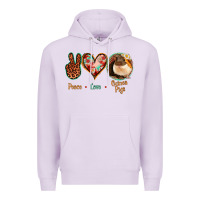 Lilac Peace Love Guinea Pigs Premium Hoodie - Jasminsmagicworld