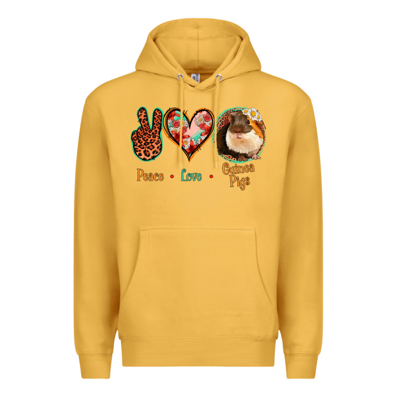 Peace Love Guinea Pigs Premium Hoodie by Jasminsmagicworld | Teevron