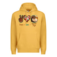 Mustard Peace Love Guinea Pigs Premium Hoodie - Jasminsmagicworld