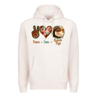 Pale Pink Peace Love Guinea Pigs Premium Hoodie - Jasminsmagicworld