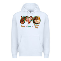 White Peace Love Guinea Pigs Premium Hoodie - Jasminsmagicworld