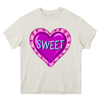 Cream valentine's day hearts Heavy Core Tee - FaDigitalArtStudio