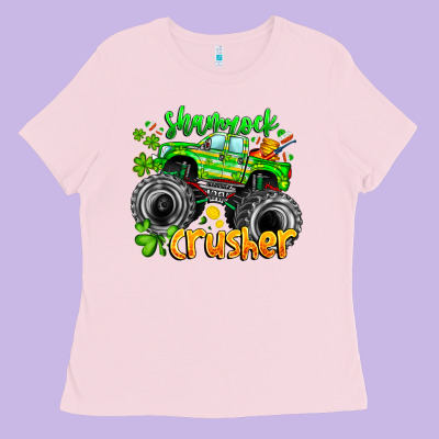 Shamrock Crusher Ladies Tee Designed By Cowhidedigitalart