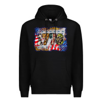 Black 1776 4th of july background Premium Hoodie - BarkalooDesign