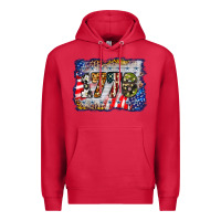 Cardinal 1776 4th of july background Premium Hoodie - BarkalooDesign