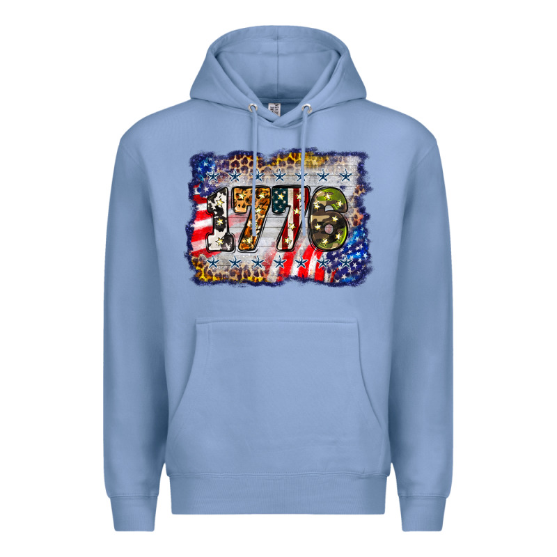1776 4th Of July Background Premium Hoodie by BarkalooDesign | Teevron