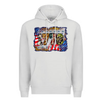 Dove Grey 1776 4th of july background Premium Hoodie - BarkalooDesign