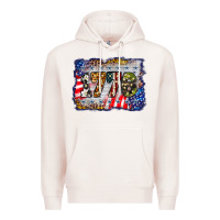 Pale Pink 1776 4th of july background Premium Hoodie - BarkalooDesign