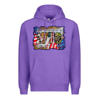 Purple 1776 4th of july background Premium Hoodie - BarkalooDesign