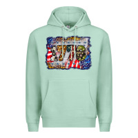Seafoam 1776 4th of july background Premium Hoodie - BarkalooDesign