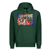 Sports Green 1776 4th of july background Premium Hoodie - BarkalooDesign