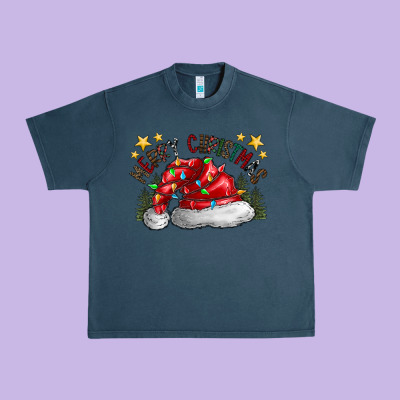 Merry Christmas Santa Urban Heavy Tee Designed By Cowhidedigitalart