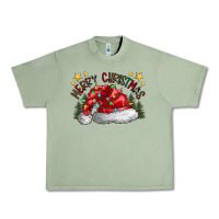 Oil Green merry Christmas santa Urban Heavy Tee - CowhideDigitalArt