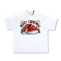 White merry Christmas santa Urban Heavy Tee - CowhideDigitalArt