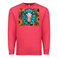 Cardinal leopard sunflowers and gemstone skull Premium Sweatshirt - RanaPortraitStore