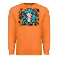 Carrot leopard sunflowers and gemstone skull Premium Sweatshirt - RanaPortraitStore