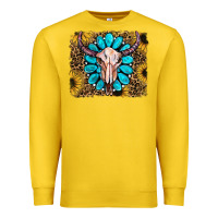 Lemon leopard sunflowers and gemstone skull Premium Sweatshirt - RanaPortraitStore