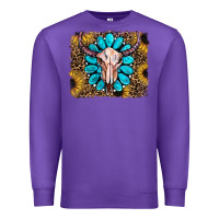 Purple leopard sunflowers and gemstone skull Premium Sweatshirt - RanaPortraitStore