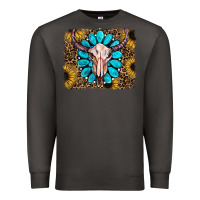 Smoke leopard sunflowers and gemstone skull Premium Sweatshirt - RanaPortraitStore