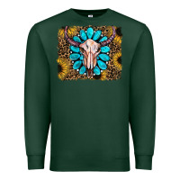 Sports Green leopard sunflowers and gemstone skull Premium Sweatshirt - RanaPortraitStore