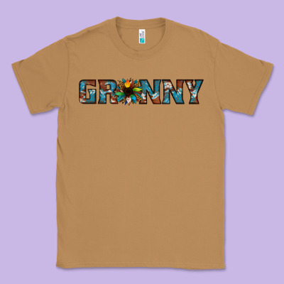 Granny Cowhide Sunflower Classic Tee Designed By Jasminsmagicworld