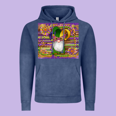 Mardi Gras Gnomes Mask Serape Sunflowers Vintage Hoodie Designed By Artiststas