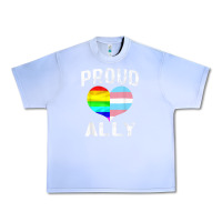 Grape Ice proud ally lgbt rainbow heart gay pride month Urban Heavy Tee - linhVisuals