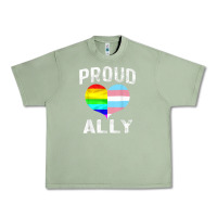 Oil Green proud ally lgbt rainbow heart gay pride month Urban Heavy Tee - linhVisuals