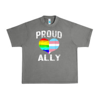 Proud Ally Lgbt Rainbow Heart Gay Pride Month Urban Heavy Tee | Teevron