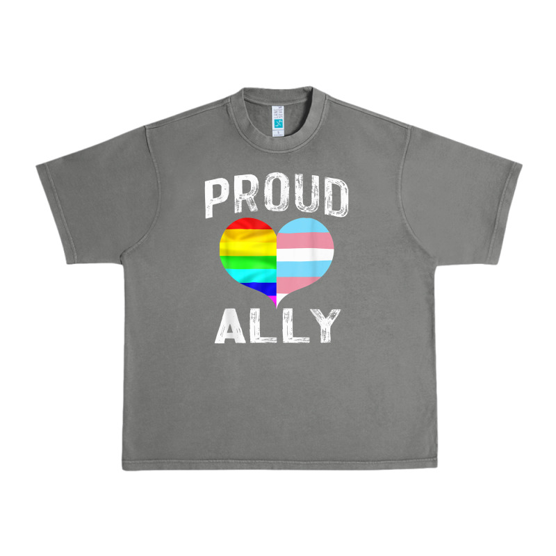 Proud Ally Lgbt Rainbow Heart Gay Pride Month Urban Heavy Tee by linhVisuals | Teevron