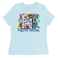 Baby Blue pt therapy Ladies Tee - CowhideDigitalArt